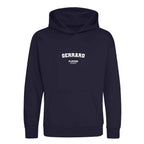 Gerrard hoodie – navy kids' hoodie with white Gerrard letters and Players Couture logo on the chest