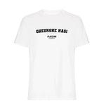 Gheorghe Hagi men's T-shirt in white with bold name lettering