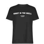 Ghost In The Shell t-shirt – black men's t-shirt with white Ghost In The Shell letters and Players Couture logo on the chest