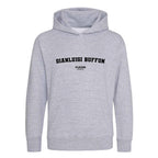 Gianluigi Buffon hoodie – grey kids' hoodie with black Gianluigi Buffon letters and Players Couture logo on the chest