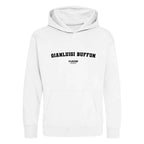 Gianluigi Buffon hoodie – white kids' hoodie with black Gianluigi Buffon letters and Players Couture logo on the chest