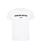 Gianluigi Buffon t-shirt – white kids' t-shirt with black Gianluigi Buffon letters and Players Couture logo on the chest