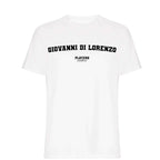 Giovanni Di Lorenzo men's T-shirt in white with bold name lettering