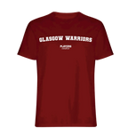 Glasgow Warriors t-shirt – red men's t-shirt with white Glasgow Warriors letters and Players Couture logo on the chest