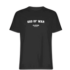 God Of War t-shirt – black men's t-shirt with white God Of War letters and Players Couture logo on the chest