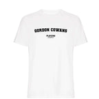 Gordon Cowans men's T-shirt in white with bold name lettering