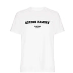 Gordon Ramsay men's T-shirt in white with bold name lettering