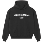 Gracie Abrams hoodie – black men's hoodie with white Gracie Abrams letters and Players Couture logo on the chest
