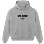 Grealish hoodie – grey men's hoodie with black Grealish letters and Players Couture logo on the chest