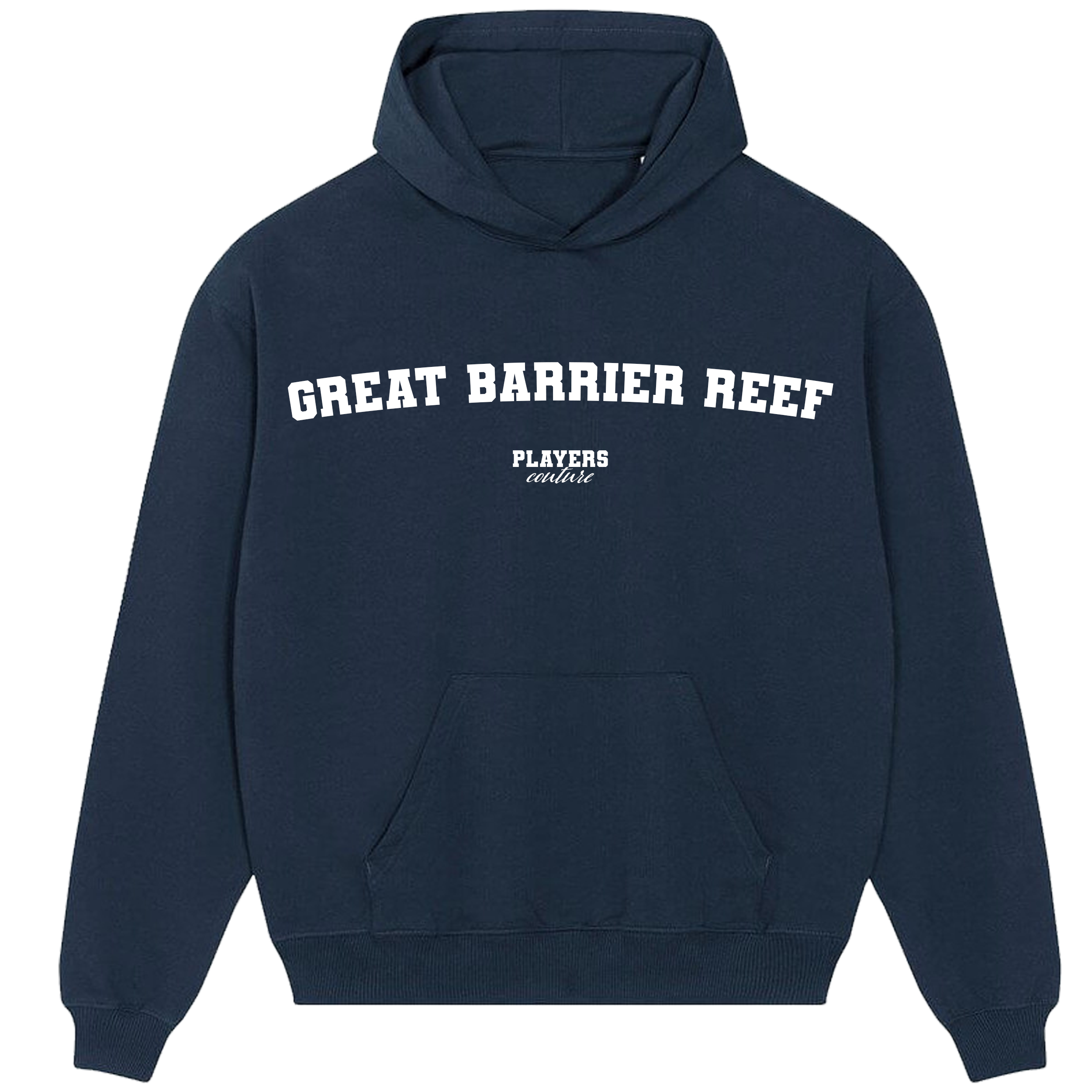 Great Barrier Reef Players Couture Men's Casual Hoodie Navy