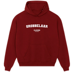 Grobbelaar hoodie – red men's hoodie with white Grobbelaar letters and Players Couture logo on the chest