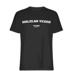 Guglielmo Vicario t-shirt – black men's t-shirt with white Guglielmo Vicario letters and Players Couture logo on the chest