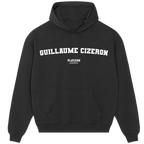 Guillaume Cizeron hoodie – black men's hoodie with white Guillaume Cizeron letters and Players Couture logo on the chest