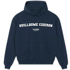 Guillaume Cizeron hoodie – navy men's hoodie with white Guillaume Cizeron letters and Players Couture logo on the chest