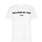 Guillermo del Toro men's T-shirt in white with bold name lettering