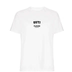 Guti men's T-shirt in white with bold name lettering
