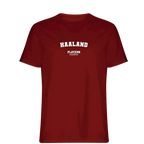 Haaland t-shirt – red men's t-shirt with white Haaland letters and Players Couture logo on the chest