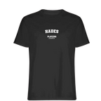 Hades t-shirt – black men's t-shirt with white Hades letters and Players Couture logo on the chest