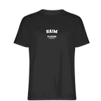 Haim t-shirt – black men's t-shirt with white Haim letters and Players Couture logo on the chest