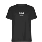 Halo t-shirt – black men's t-shirt with white Halo letters and Players Couture logo on the chest