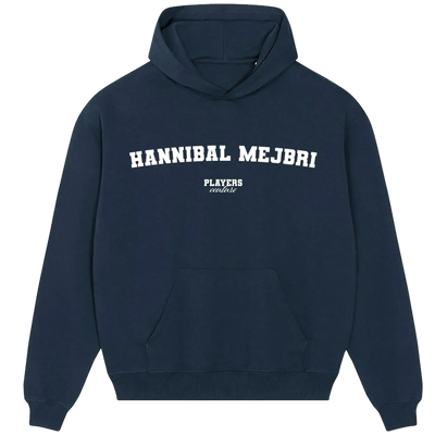 Hjalmar Ekdal hoodie – navy men's hoodie with white Hjalmar Ekdal letters and Players Couture logo on the chest