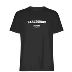 Harlequins t-shirt – black men's t-shirt with white Harlequins letters and Players Couture logo on the chest
