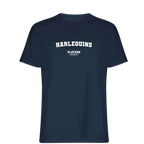 Harlequins t-shirt – navy men's t-shirt with white Harlequins letters and Players Couture logo on the chest