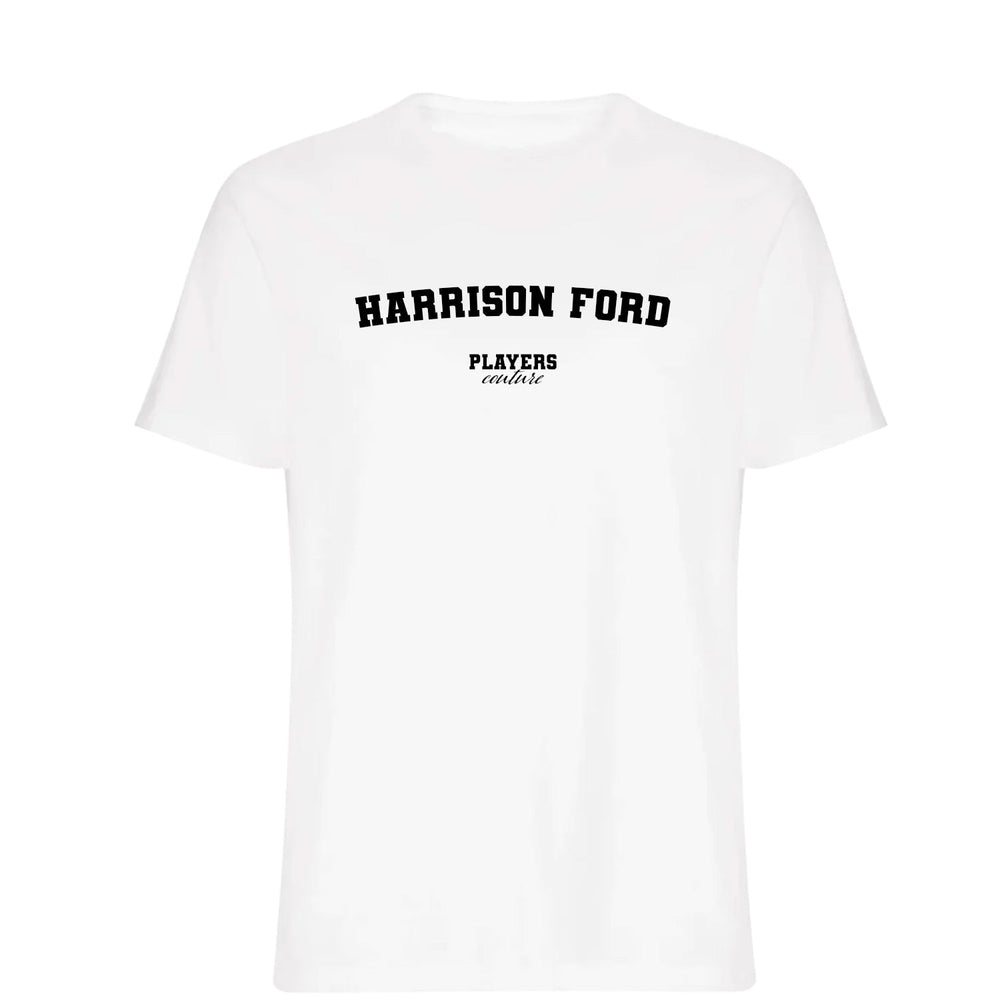 Harrison Ford men's T-shirt in white with bold name lettering