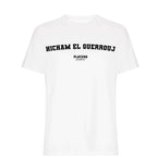 Hicham El Guerrouj men's T-shirt in white with bold name lettering