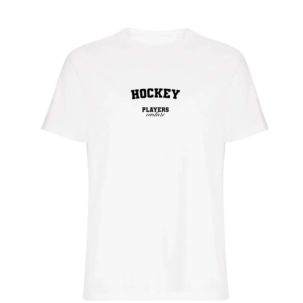 Hockey men's T-shirt in white with bold name lettering