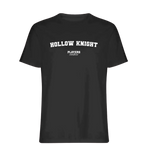 Hollow Knight t-shirt – black men's t-shirt with white Hollow Knight letters and Players Couture logo on the chest