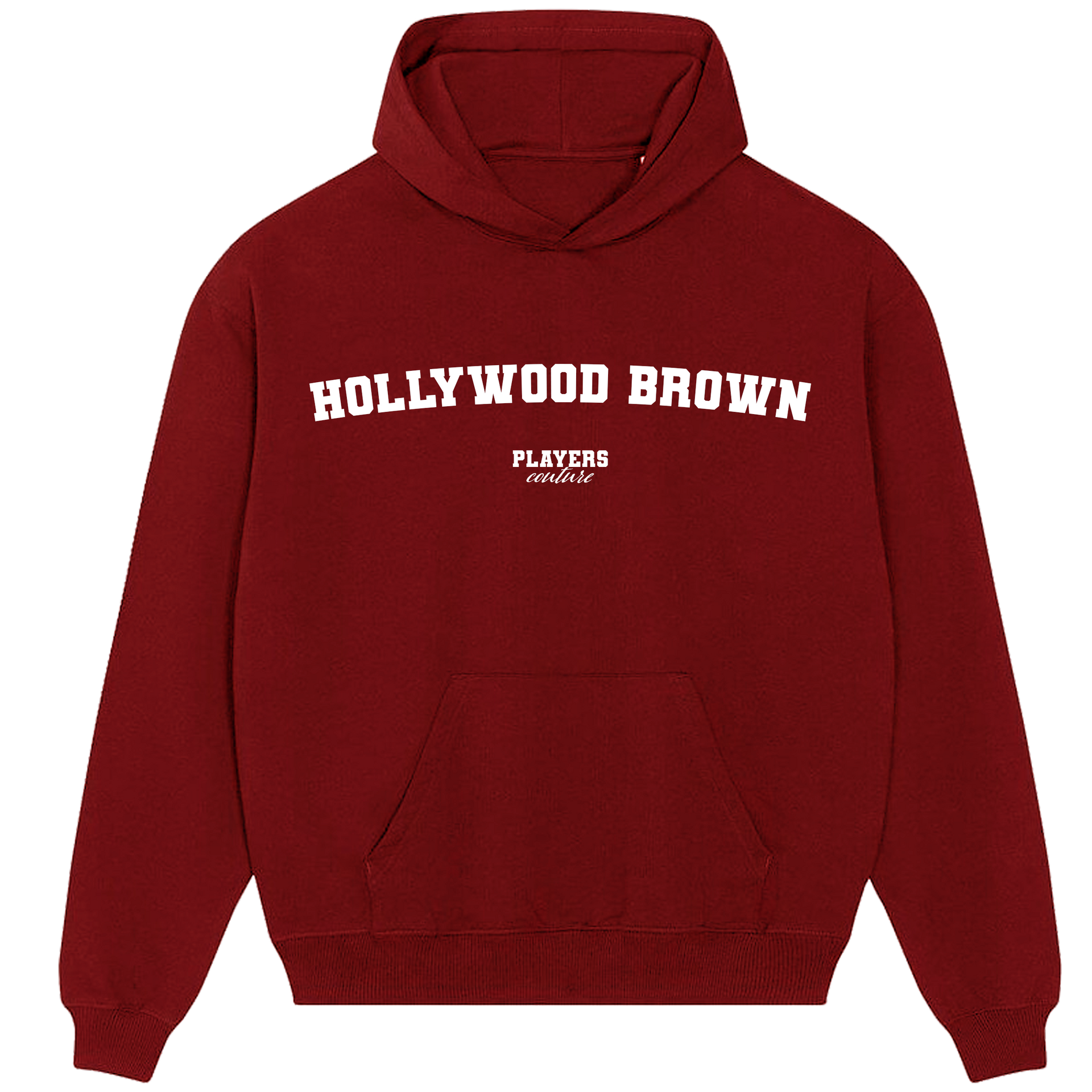 Hollywood Brown Players Couture Men's Casual Hoodie Red