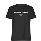 Houston Texans t-shirt – black men's t-shirt with white Houston Texans letters and Players Couture logo on the chest