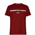 Huddersfield Giants t-shirt – red men's t-shirt with white Huddersfield Giants letters and Players Couture logo on the chest