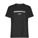 Huddersfield t-shirt – black men's t-shirt with white Huddersfield letters and Players Couture logo on the chest