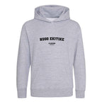 Hugo Ekitike hoodie – grey kids' hoodie with black Hugo Ekitike letters and Players Couture logo on the chest