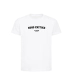 Hugo Ekitike t-shirt – white kids' t-shirt with black Hugo Ekitike letters and Players Couture logo on the chest