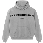 Hull Kingston Rovers hoodie – grey men's hoodie with black Hull Kingston Rovers letters and Players Couture logo on the chest