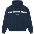 Hull Kingston Rovers hoodie – navy men's hoodie with white Hull Kingston Rovers letters and Players Couture logo on the chest
