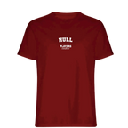 Hull t-shirt – red men's t-shirt with white Hull letters and Players Couture logo on the chest