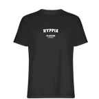 Hyppia t-shirt – black men's t-shirt with white Hyppia letters and Players Couture logo on the chest