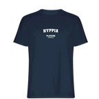 Hyppia t-shirt – navy men's t-shirt with white Hyppia letters and Players Couture logo on the chest