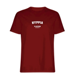 Hyppia t-shirt – red men's t-shirt with white Hyppia letters and Players Couture logo on the chest