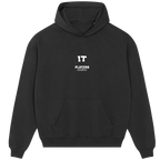 IT hoodie – black men's hoodie with white IT letters and Players Couture logo on the chest