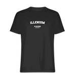 Illenium t-shirt – black men's t-shirt with white Illenium letters and Players Couture logo on the chest