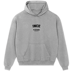 Ince hoodie – grey men's hoodie with black Ince letters and Players Couture logo on the chest