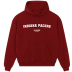 Indiana Pacers hoodie – red men's hoodie with white Indiana Pacers letters and Players Couture logo on the chest