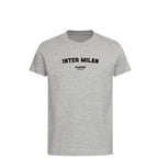 Inter Milan t-shirt – grey kids' t-shirt with black Inter Milan letters and Players Couture logo on the chest