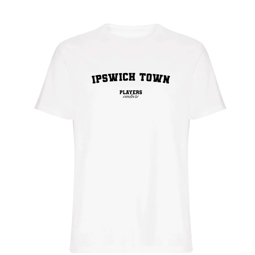 Ipswich Town men's T-shirt in white with bold name lettering