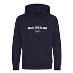 Jack Grealish hoodie – navy kids' hoodie with white Jack Grealish letters and Players Couture logo on the chest